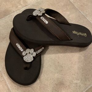 Brown Glitterflops